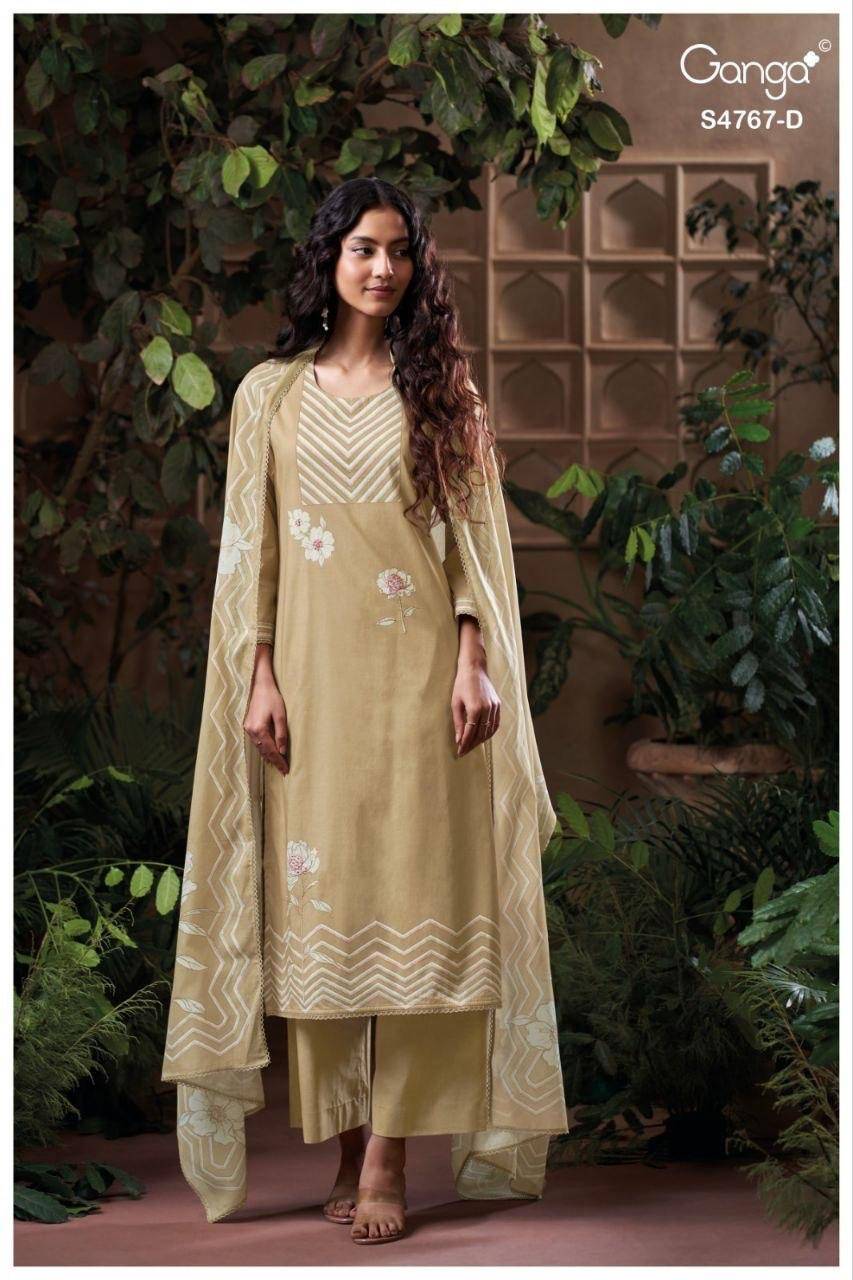 DIRELIA 4767 By Ganga Fashion 4767A To 4767D Series Beautiful Festive Suits Colorful Stylish Fancy Casual Wear Premium cottonDresses At Wholesale Price